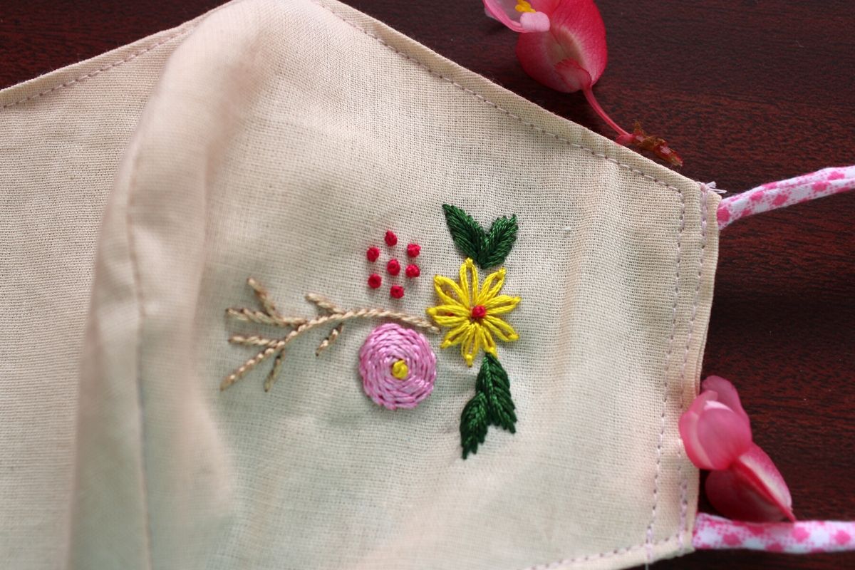 Primrose - Hand Embroidered Face Mask