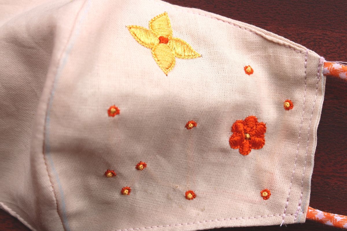 Marigold - Hand Embroidered Face Mask
